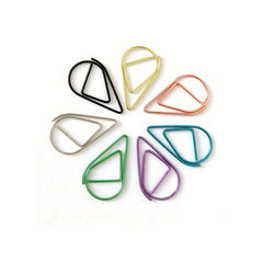 50pcs Large Paper Clips in Purple, Silver, Green - Office Supplies Stationery