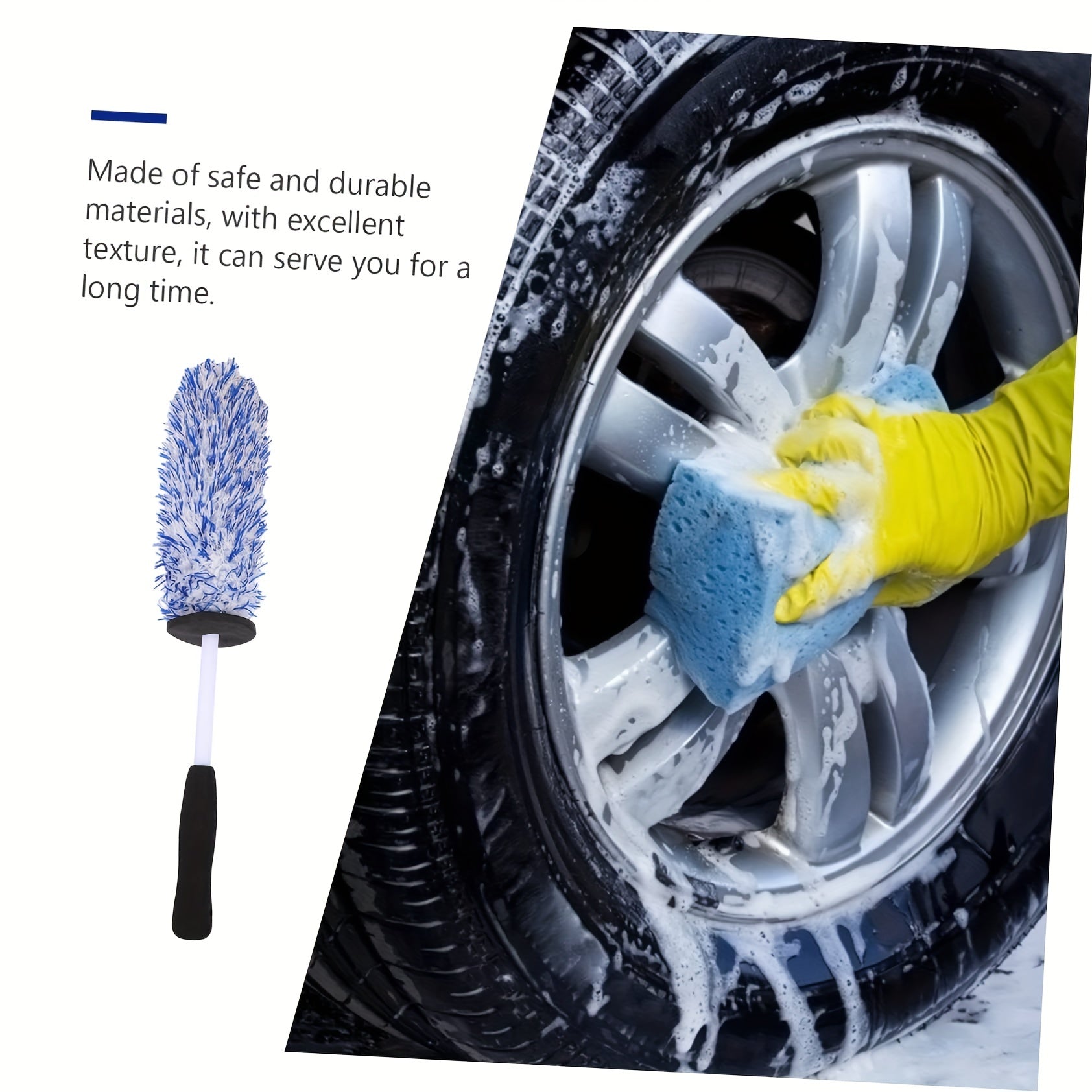 Car Wheel Cleaning Brush with Long Handle