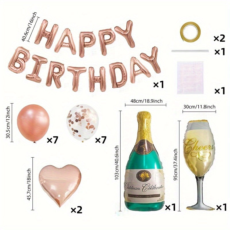 Golden Birthday Party Decorations Set Golden Happy Birthday Banner