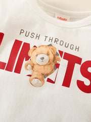 Cute Baby Outfit Letter Printed T shirt & Overalls