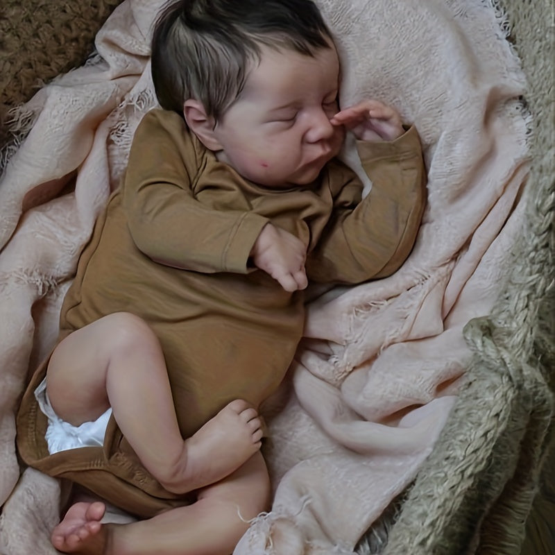 19inch Reborn Baby Doll Lifelike Soft Touch Hand Painted Sleeping Baby Art Doll