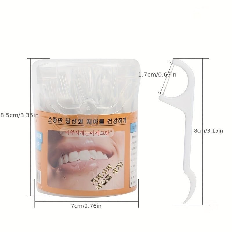 Rally Dental Floss 100pcs Portable Thin Line Toothpick Dispenser