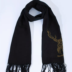 Rhinestone Elk Decor Fringe Trim Scarf Casual Shawl Wrap Head Wrap