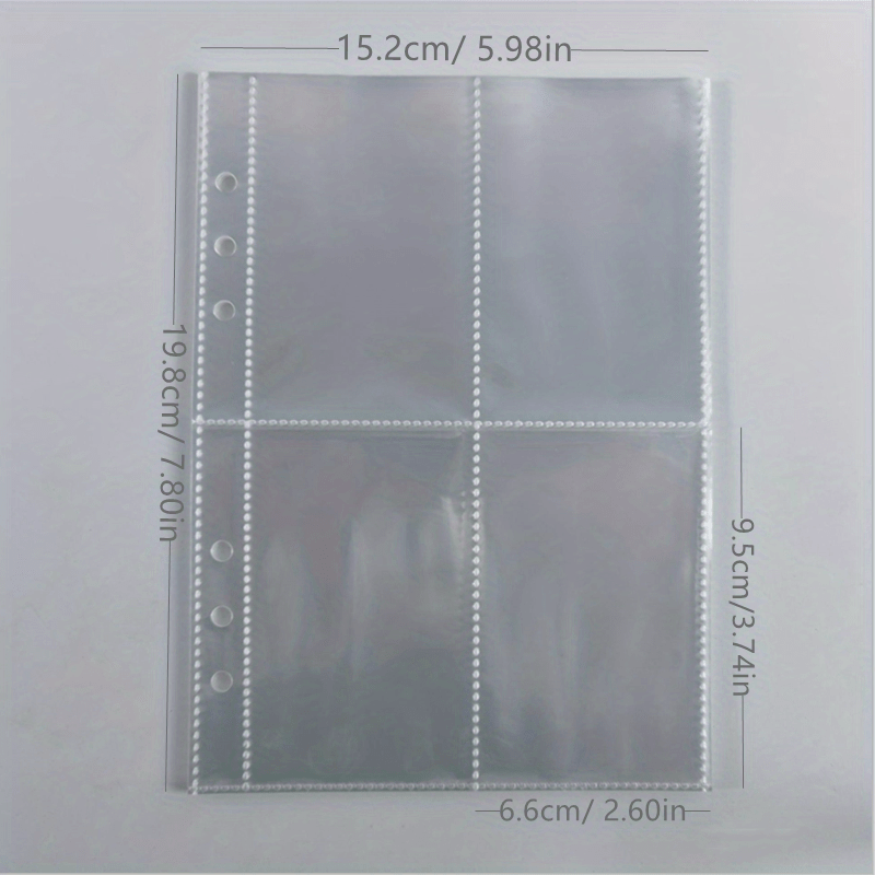 10pcs A5 Binder Pocket With 6 hole Budget Cash Envelope