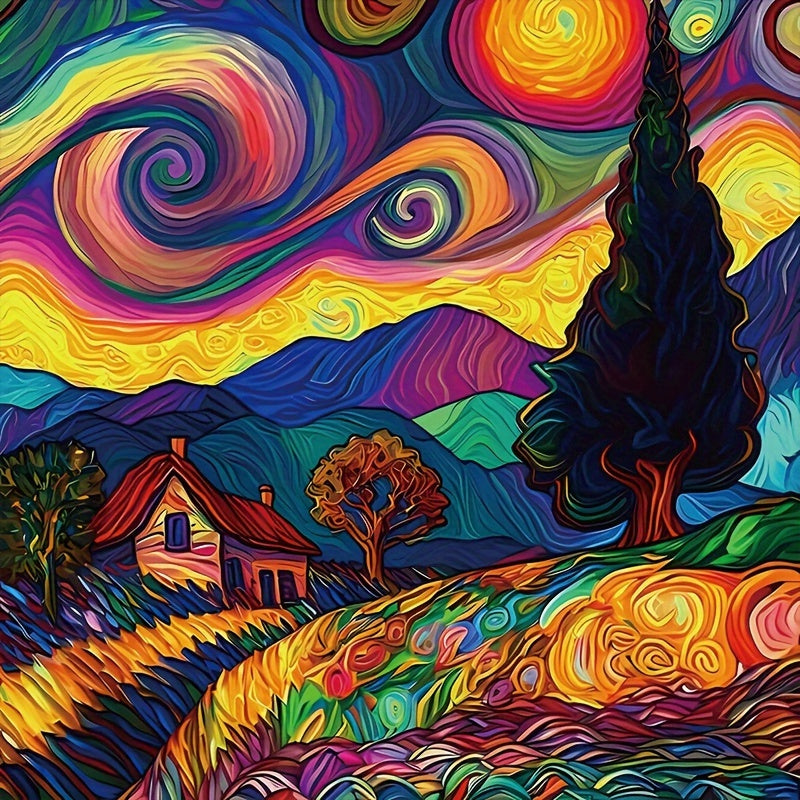 5D Diamond Painting Colorful Anime Dream Starry Sky Home Decor DIY Full Diamonds