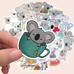 50pcs Koala Sticker Waterproof Vinyl Sticker Pack for Boys & Girls