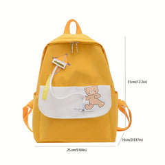 Kids' Cartoon Bear Backpack Nylon Bag