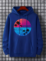 Head Statue Print Hoodie Men's Casual Pullover Hooded Sweatshirt