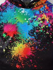 Boys Casual Ink Spray Hoodie Spring Clothes