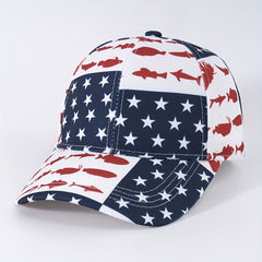Skull Star Printed Baseball Cap Unisex Lightweight Hip Hop Dad Hat