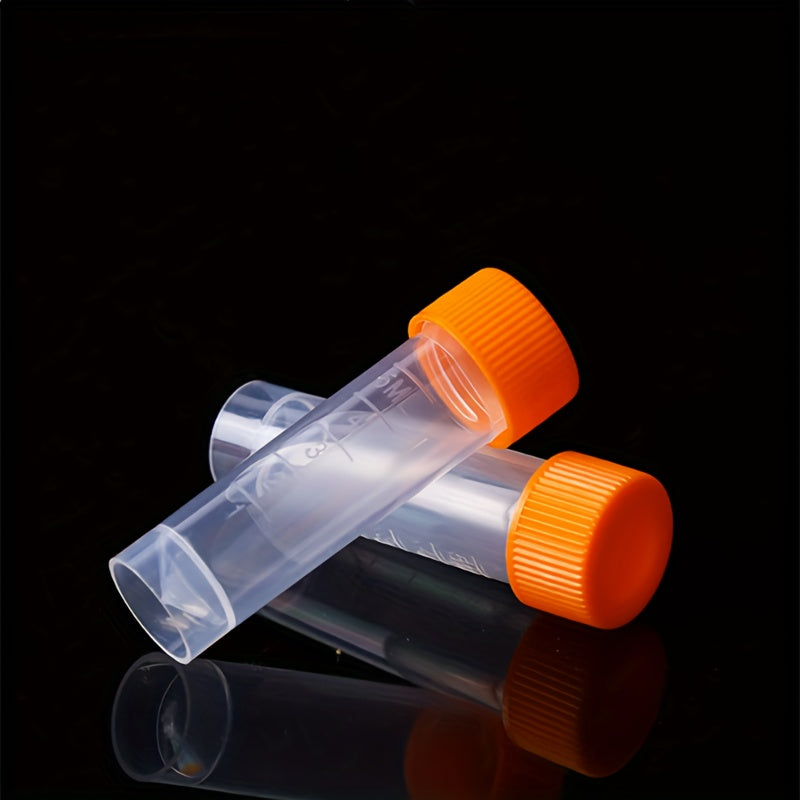 5pcs 5ml Cryovial Plastic Test Tubes Cold Storage Tube With Gasket