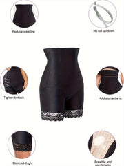 Lace Tummy Control Butt Lifting Shorts High Waist Shaper Shorts