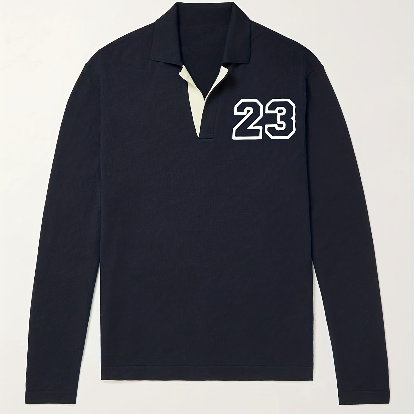 Men's Knit Polo Shirt Casual Lapel V Neck Pullover Sweater
