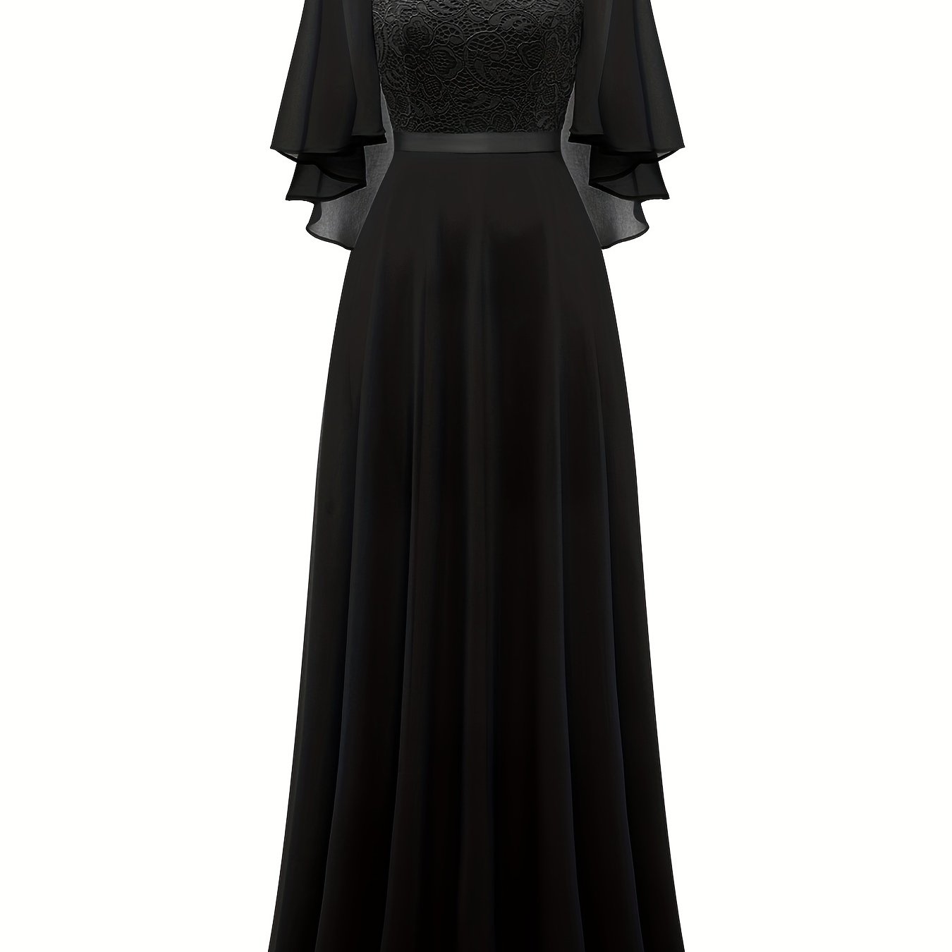 Lace Aline Bridesmaid Dress Crew Neck For Wedding Party