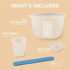 Silicone Measuring Cups Set For Resin 600&100ml