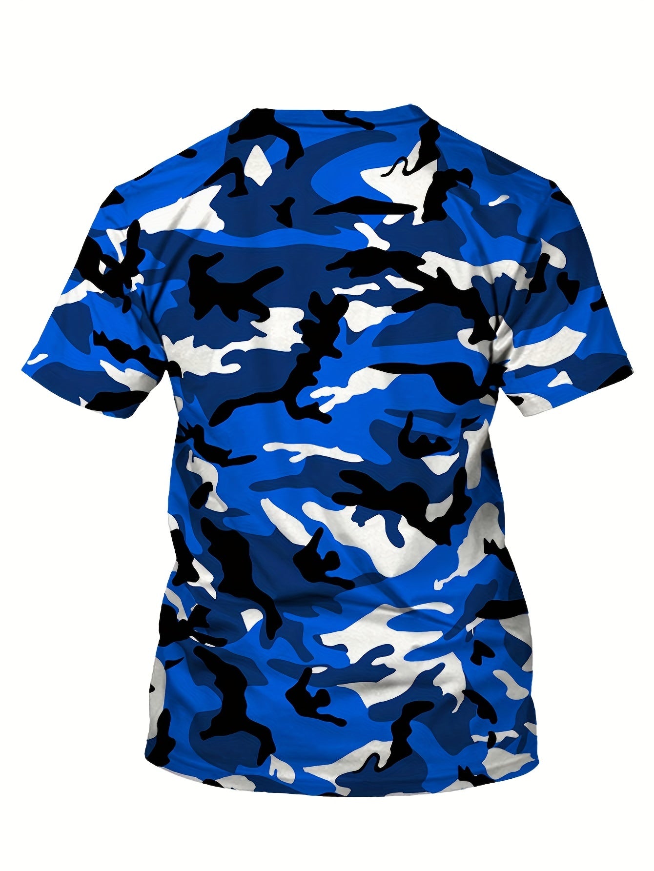 Camouflage Print Men's Graphic T-Shirt for Summer