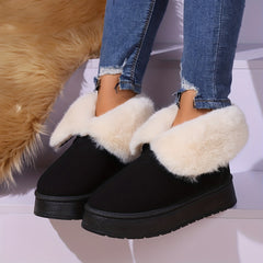 Thermal Snow Boots Fur Lined Flip Calf Boots