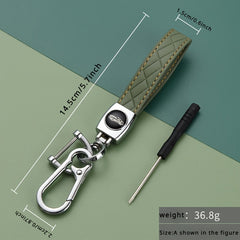 PU Leather Key Chain Metal Keychain Pendant Gift For Men Women