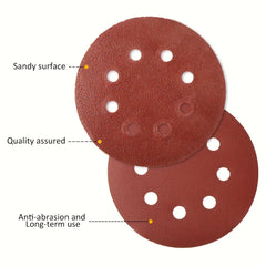 20pcs 5" 8 Hole Sanding Discs Set with 10 Grades for Random Orbital Sander