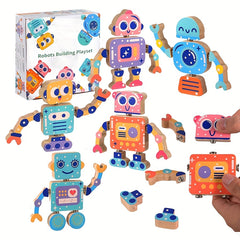 Wooden Puzzle Building Block Set Creative Assembly Toy