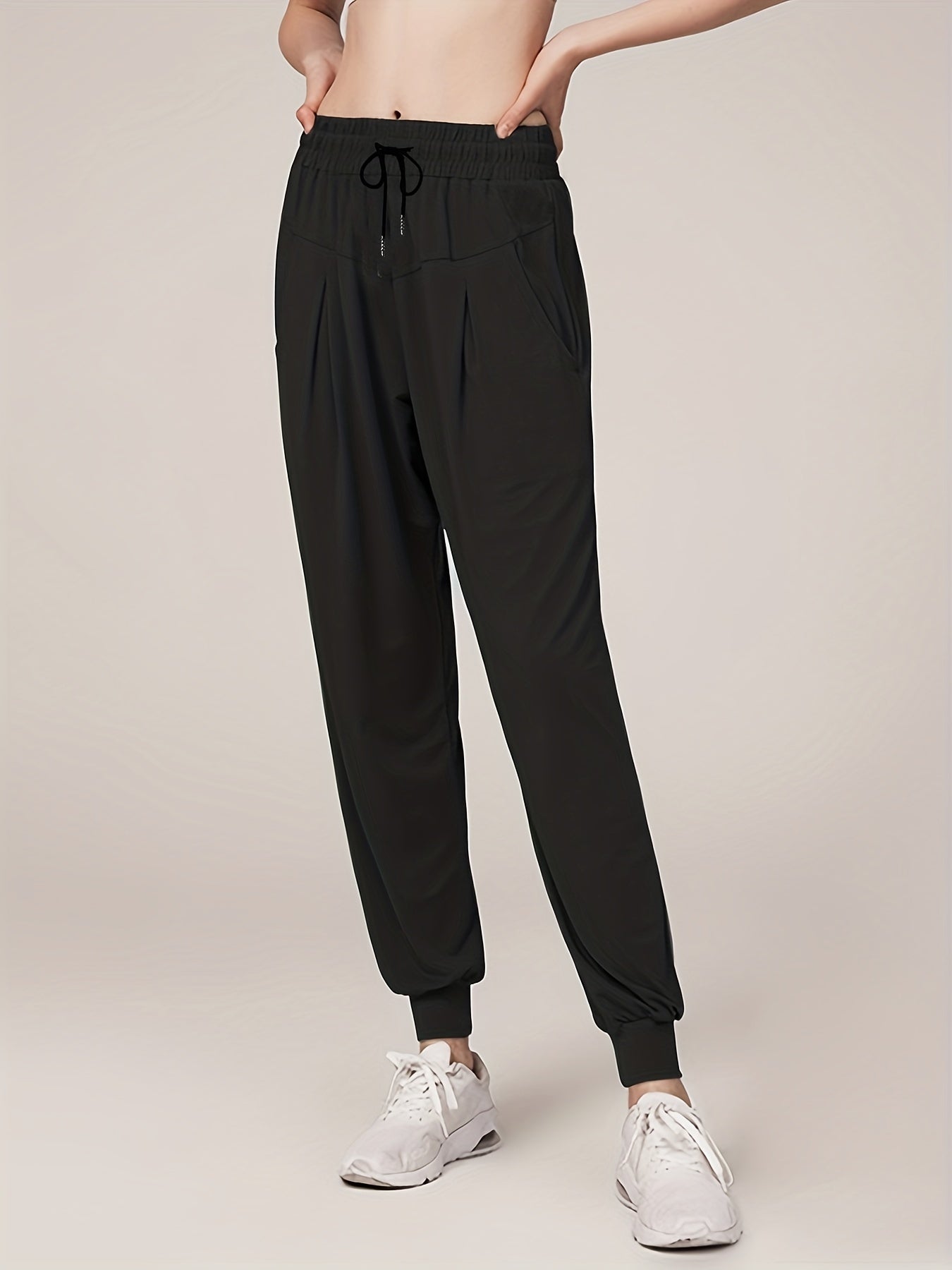 High Waist Jogger Pants Stretchy Running Trousers Women's Activewear