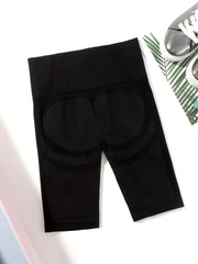 High Waist Butt Lifting Yoga Shorts Stripe Fitness Sports Activewear