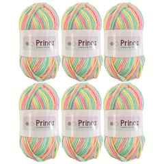 6pcs Gradient Soft Yarn DIY Craft Knit Sweater Scarf Socks Gloves 300g Bag