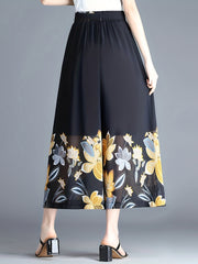 Floral Print High Waist Wide Leg Pants