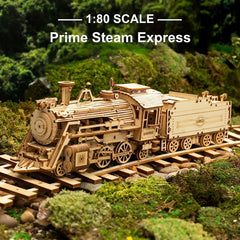 3D Wooden Mechanical Car Kit Self Build Educational Model with Carriage