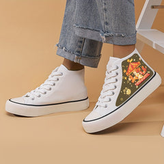 Dragon Pattern High Top Skate Shoes for Girls