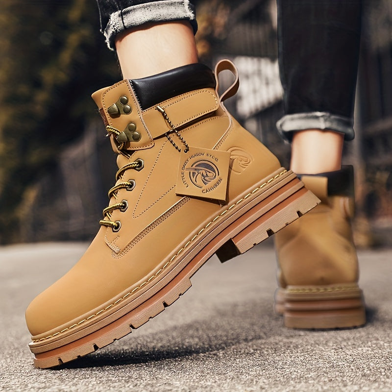 Men's Service Combat Casual Army Boots Hook And Loop Fastener
