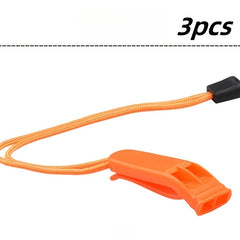 3pcs Survival Whistle with Lanyard for Outdoor Camping