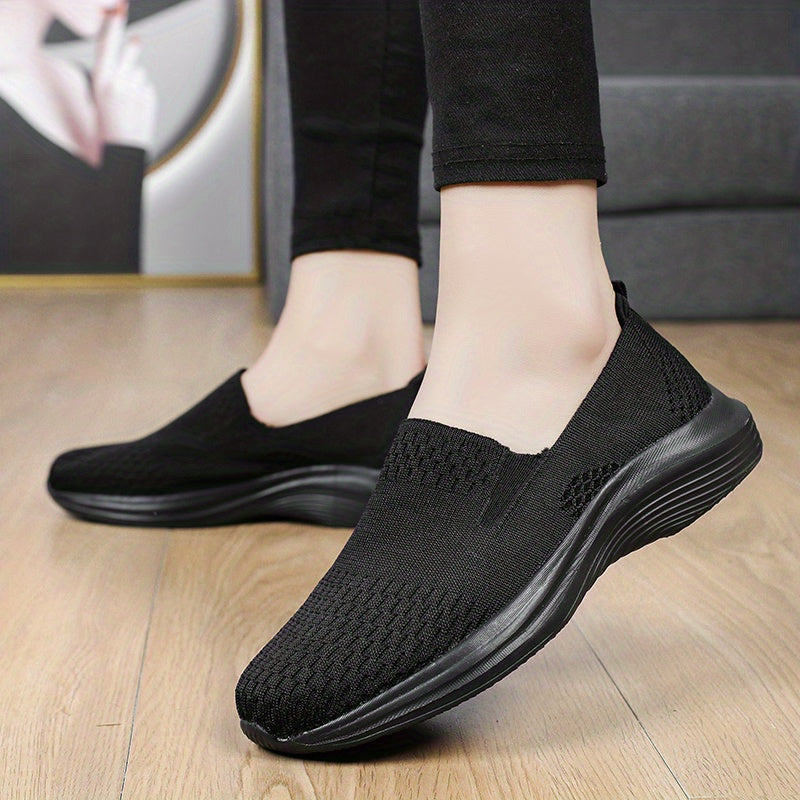 Women's Knit Slip On Sneakers Lightweight Running Shoes