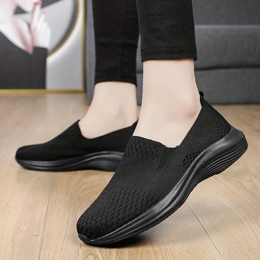 Women's Knit Slip On Sneakers Lightweight Running Shoes