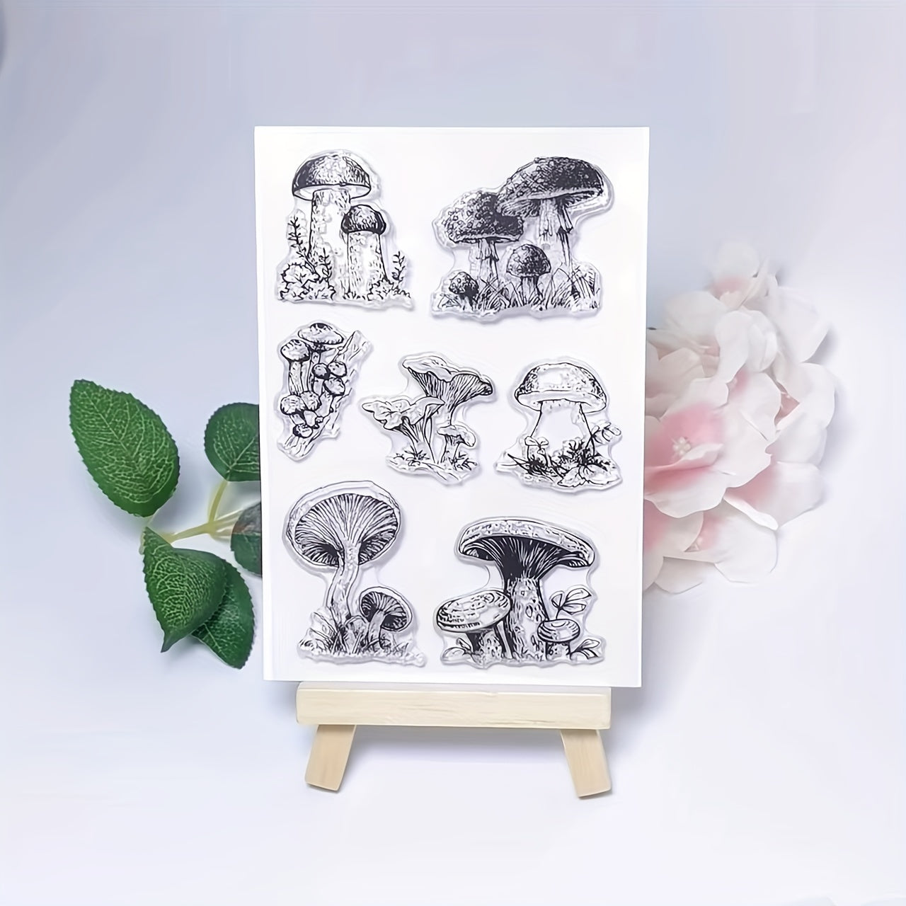 Mushroom Pattern Clear Stamp for Card Making and Scrapbooking