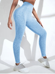 Stretchy Solid Yoga Leggings with Wide Waistbelt