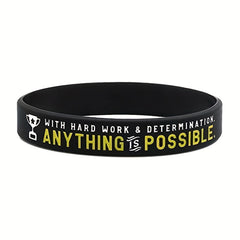 3pcs Victory Basketball Motivational Silicone Bracelets