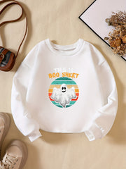Halloween Boys Sweatshirt Long Sleeve Crew Neck Top Kids Clothing