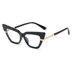 Cat Eye Light Blocking Glasses For Women - Anti Eyestrain Clear Glasses