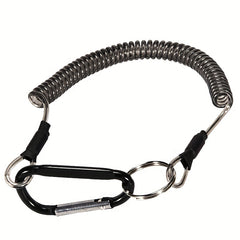 10pcs Coiled Lanyard Spring Coil Cord Keychain Fishing Rod Tool Retractable
