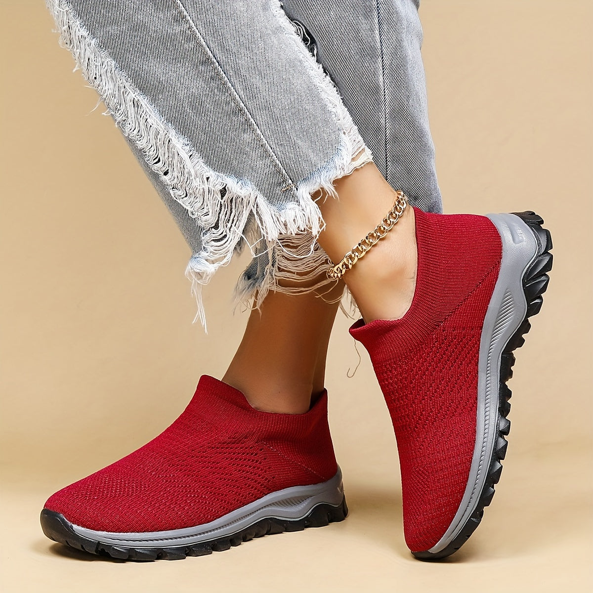 Women's Woven Walking Shoes Slip On Casual Sneakers