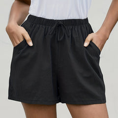 Dual Pockets Elastic Waist Shorts Casual Shorts Spring Summer Women's Clothing