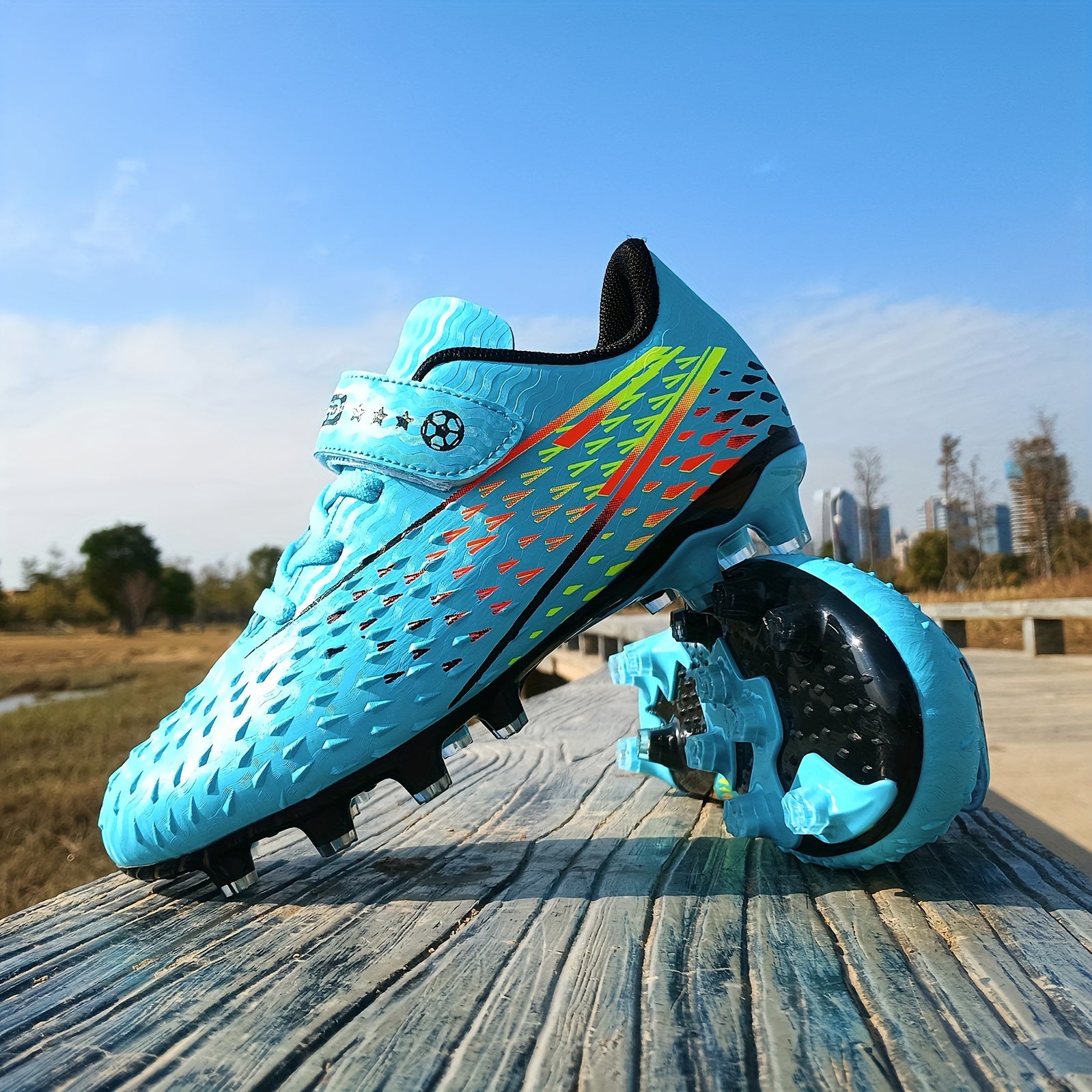 Boys' Spiked Non Slip Soccer Cleats - Professional Outdoor Football Shoes
