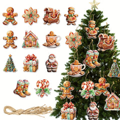 Gingerbread Man Christmas Decoration Pendant Set