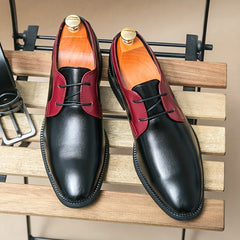 Men's Block Derby Shoes Lace up Front Dress Shoes - Office Business Formal