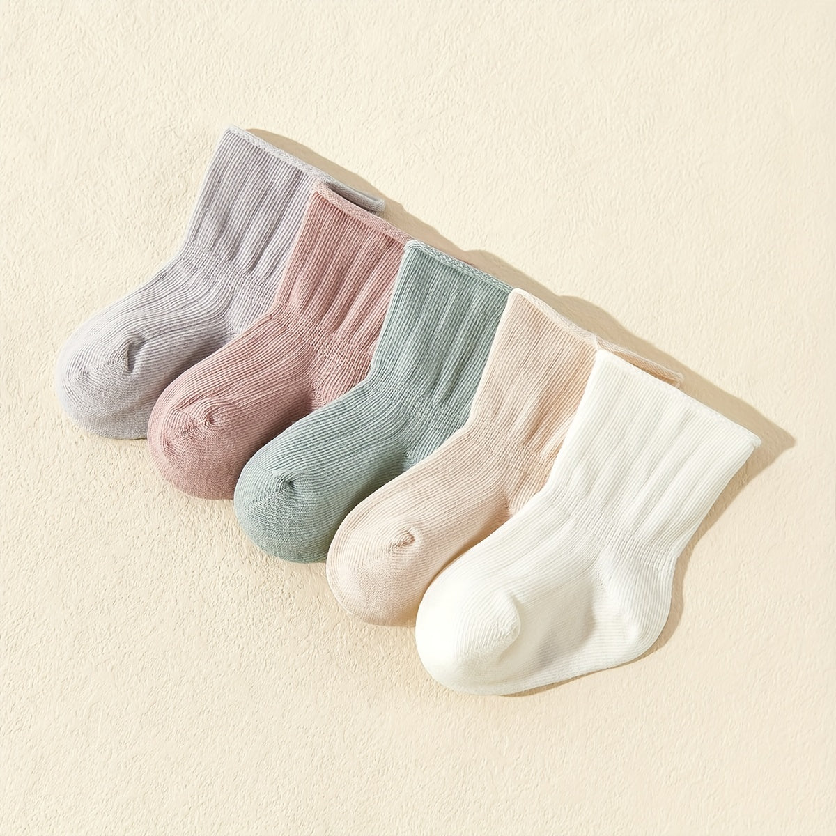 5 Pairs Casual Knit Socks Soft Baby Socks Boys Girls Accessories