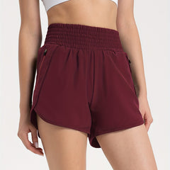 Women's Fitness Sports Shorts Elastic Waist Activewear