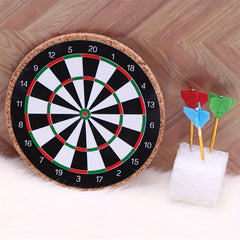 Colorful Dart Dartboard Model for Dollhouse Train Layouts DIY Scenes