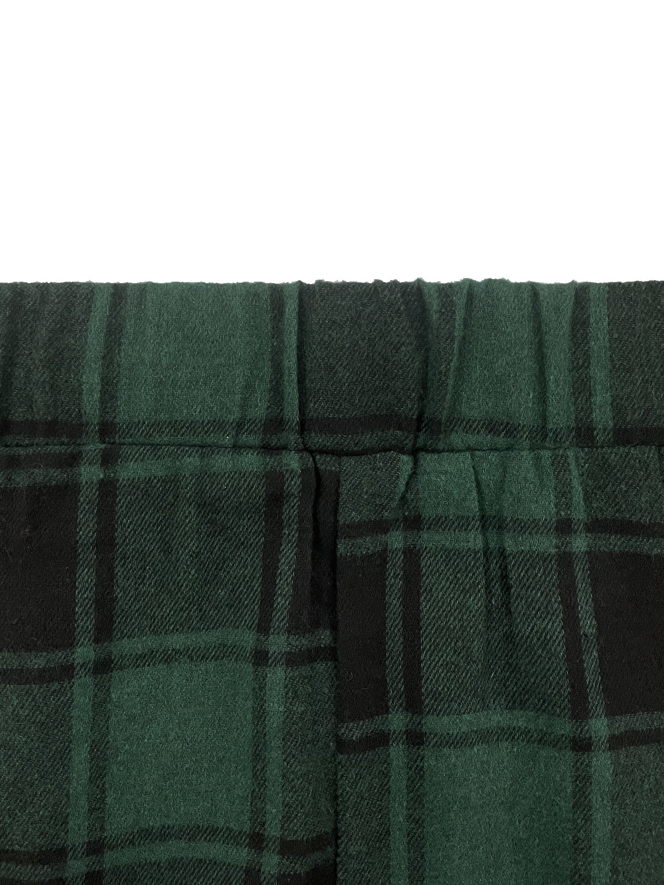 Plaid Print Ruffle Trim A line Maxi Skirt