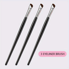 Fine Angled Eyeliner and Eyebrow Brushes Set